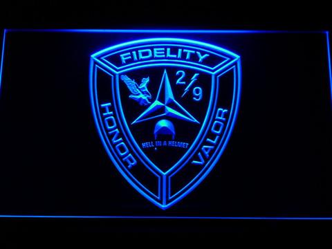 US Marine Corps 2nd Battalion 9th Marines LED Neon Sign